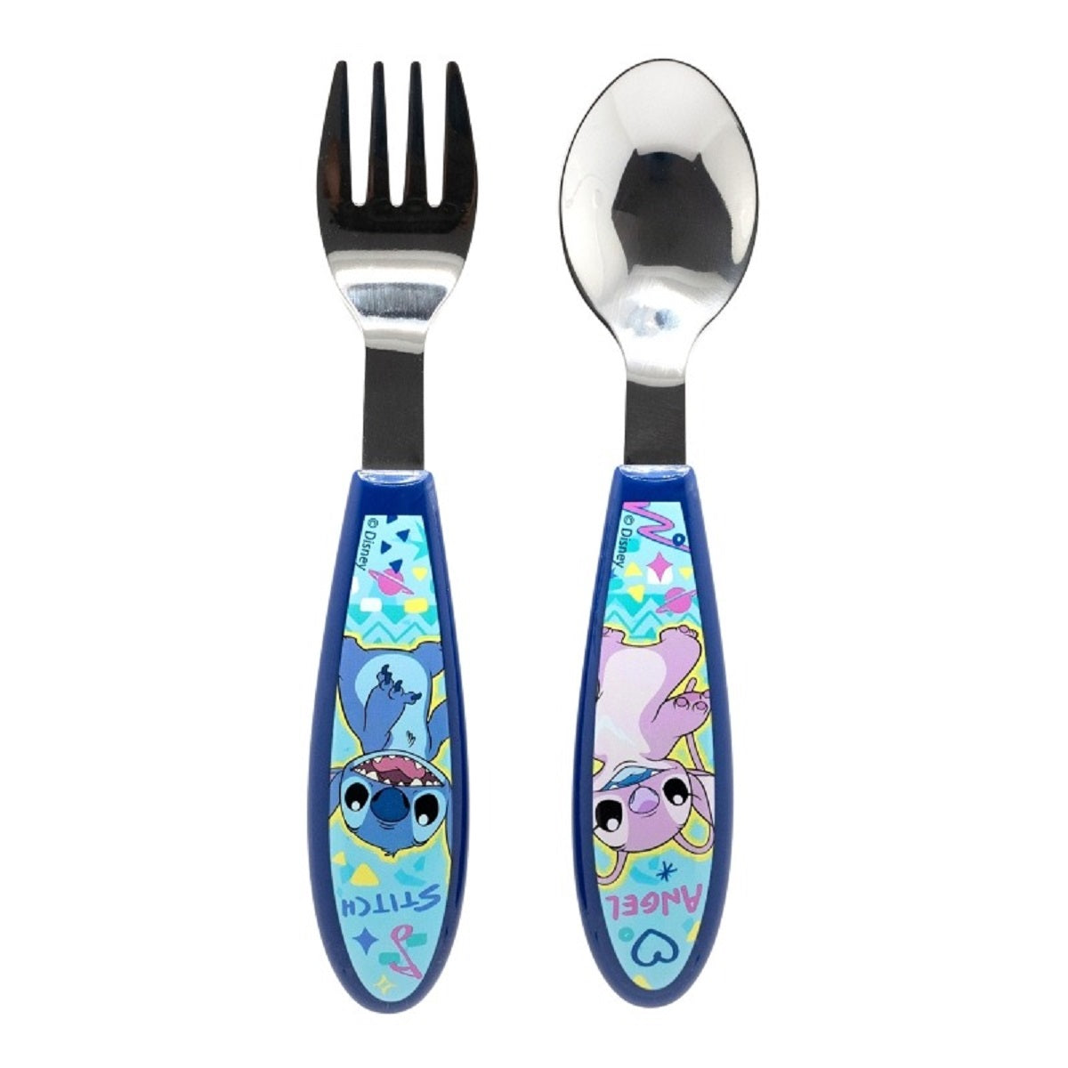 Lilo & Stitch Kinderbesteck Set 2-teilig – Löffel & Gabel mit Motivgriffen