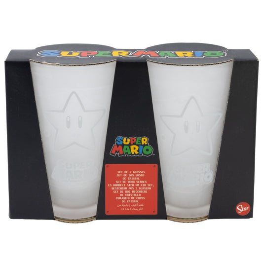 Super Mario Gläser Set 2-teilig – 490ml Tumbler für Gamer & Fans