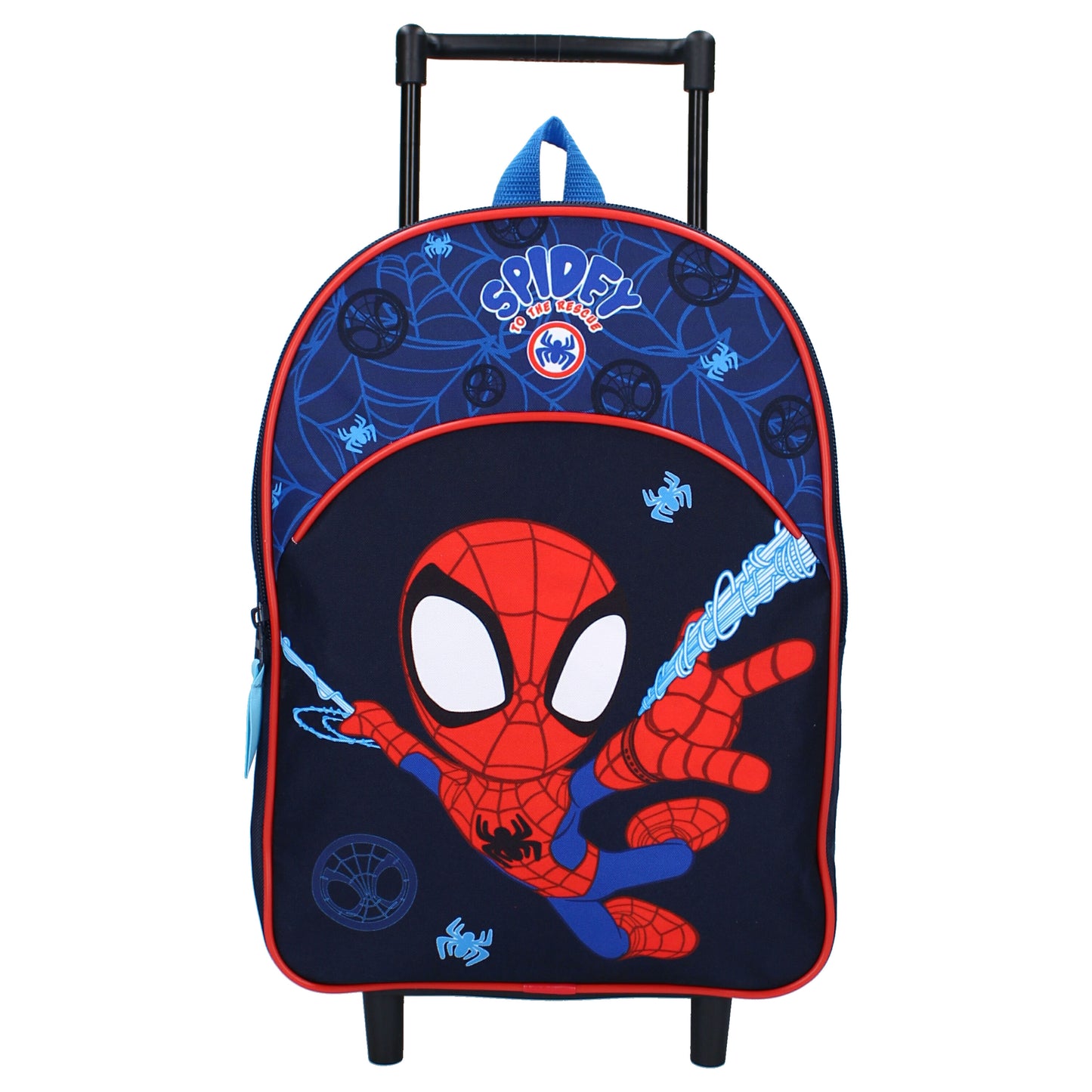 Spiderman Kinder Trolley mit Rollen großem Hauptfach und ausziehbarem Griff für Reisen