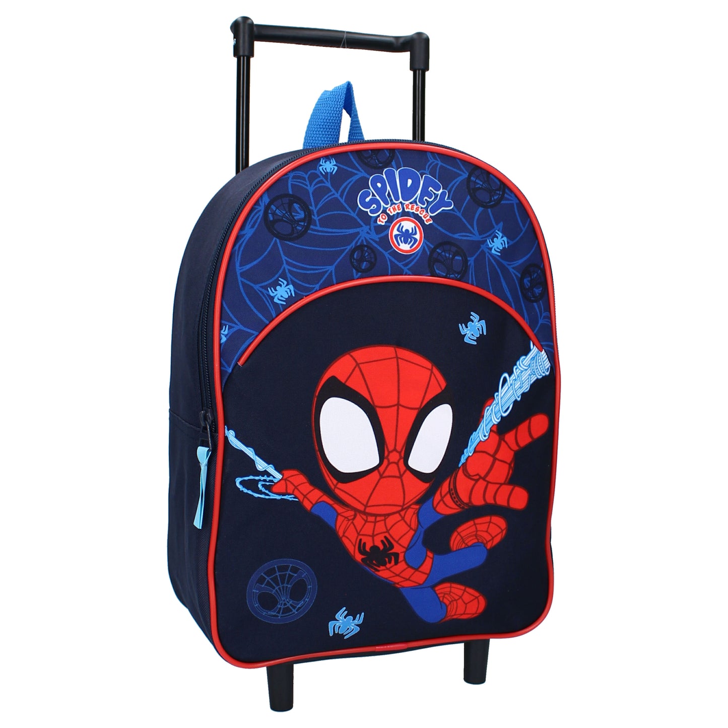 Spiderman Kinder Trolley mit Rollen großem Hauptfach und ausziehbarem Griff für Reisen