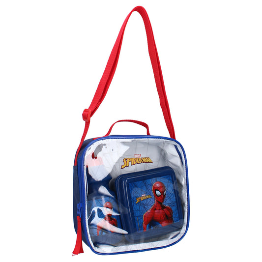 Spiderman Lunchbag inklusive Lunchbox und Trinkflasche für Kinder