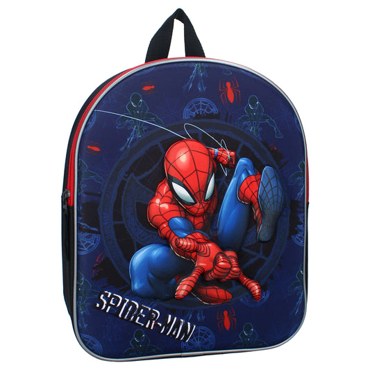 Spiderman 3D Rucksack Schulrucksack mit großem Hauptfach und verstellbaren Schultergurten
