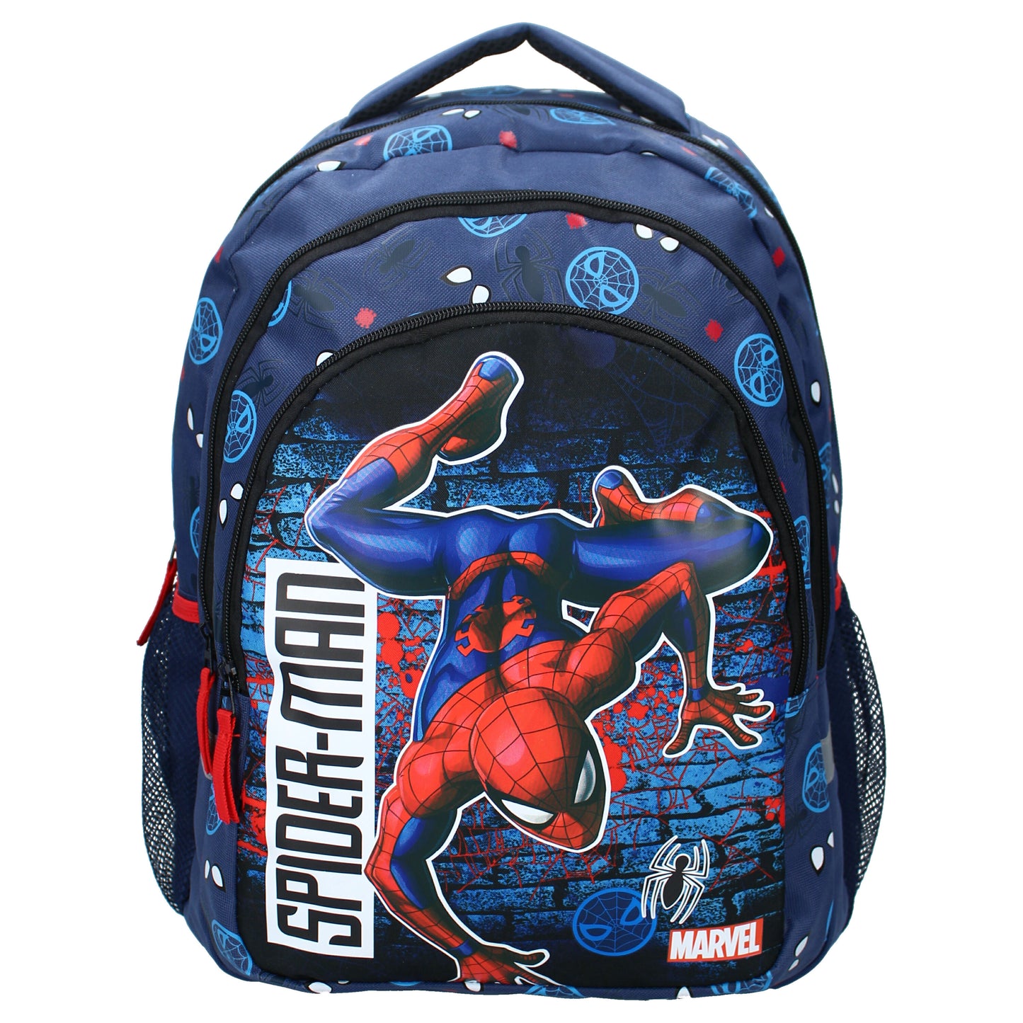 Spider-Man Rucksack Schulrucksack mit Verstellbare Gurte & Reißverschlussfächer für Kinder