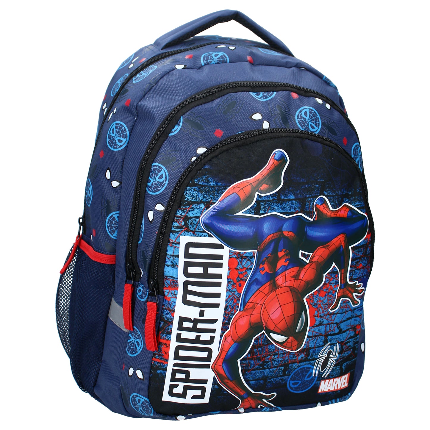 Spider-Man Rucksack Schulrucksack mit Verstellbare Gurte & Reißverschlussfächer für Kinder