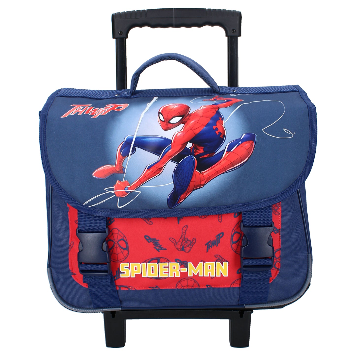 Spiderman Still Unstoppable Schultrolley Kinderrucksack mit Frontfach und Schultergurten