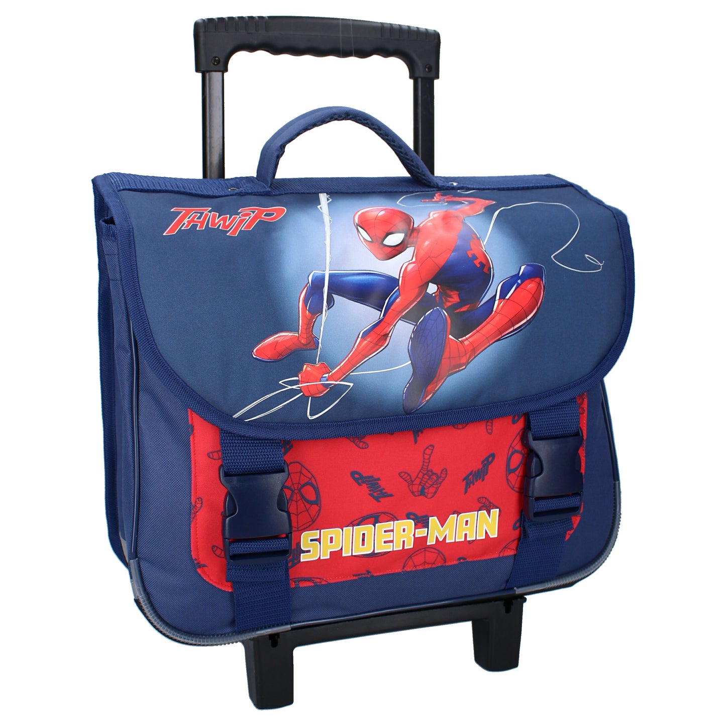 Spiderman Still Unstoppable Schultrolley Kinderrucksack mit Frontfach und Schultergurten