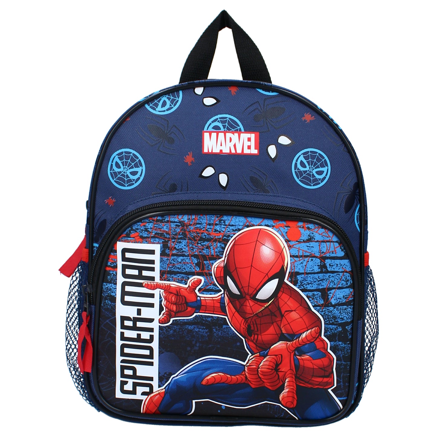 Spider-Man Rucksack 29x23x8 cm mit Flaschenhalter und verstellbaren Schultergurten für Kinder