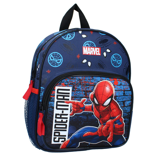 Spider-Man Rucksack 29x23x8 cm mit Flaschenhalter und verstellbaren Schultergurten für Kinder