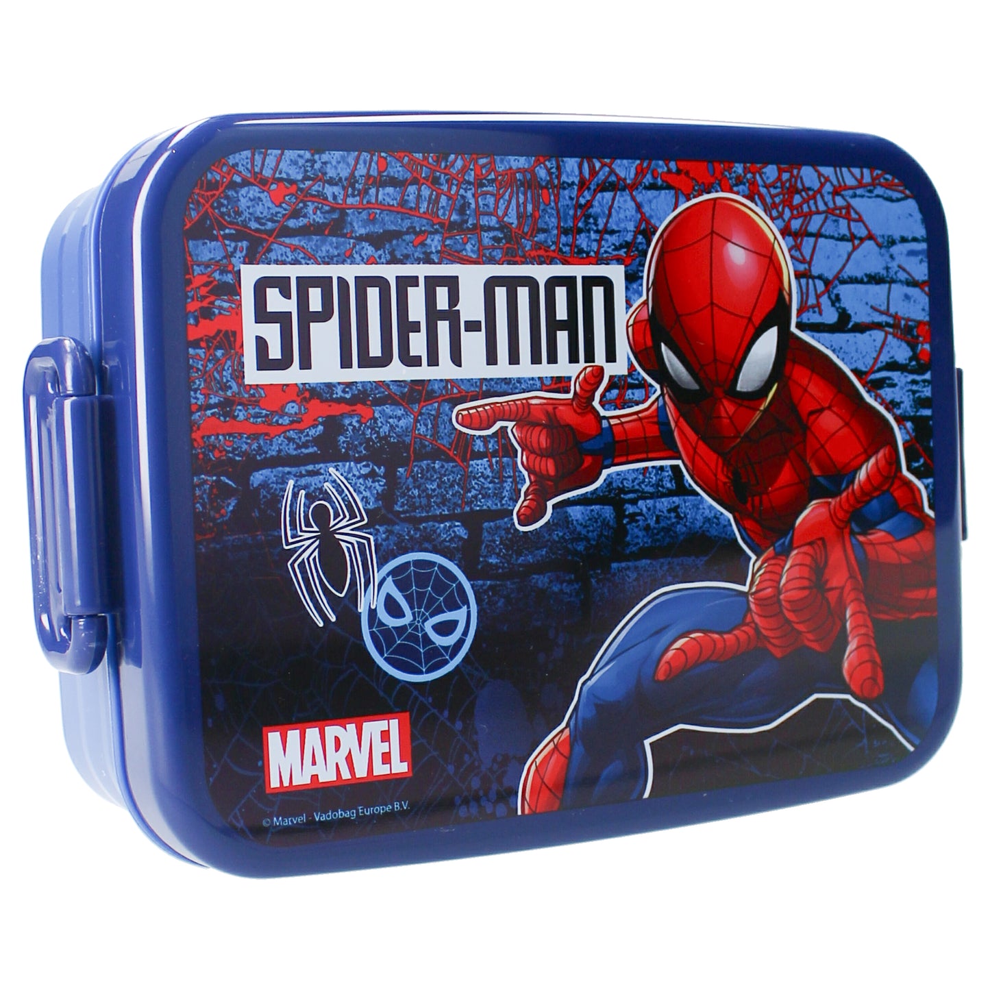 Spider-Man Brotdose – Dunkelblaue Lunchbox mit großem Aufdruck & Schnappverschluss
