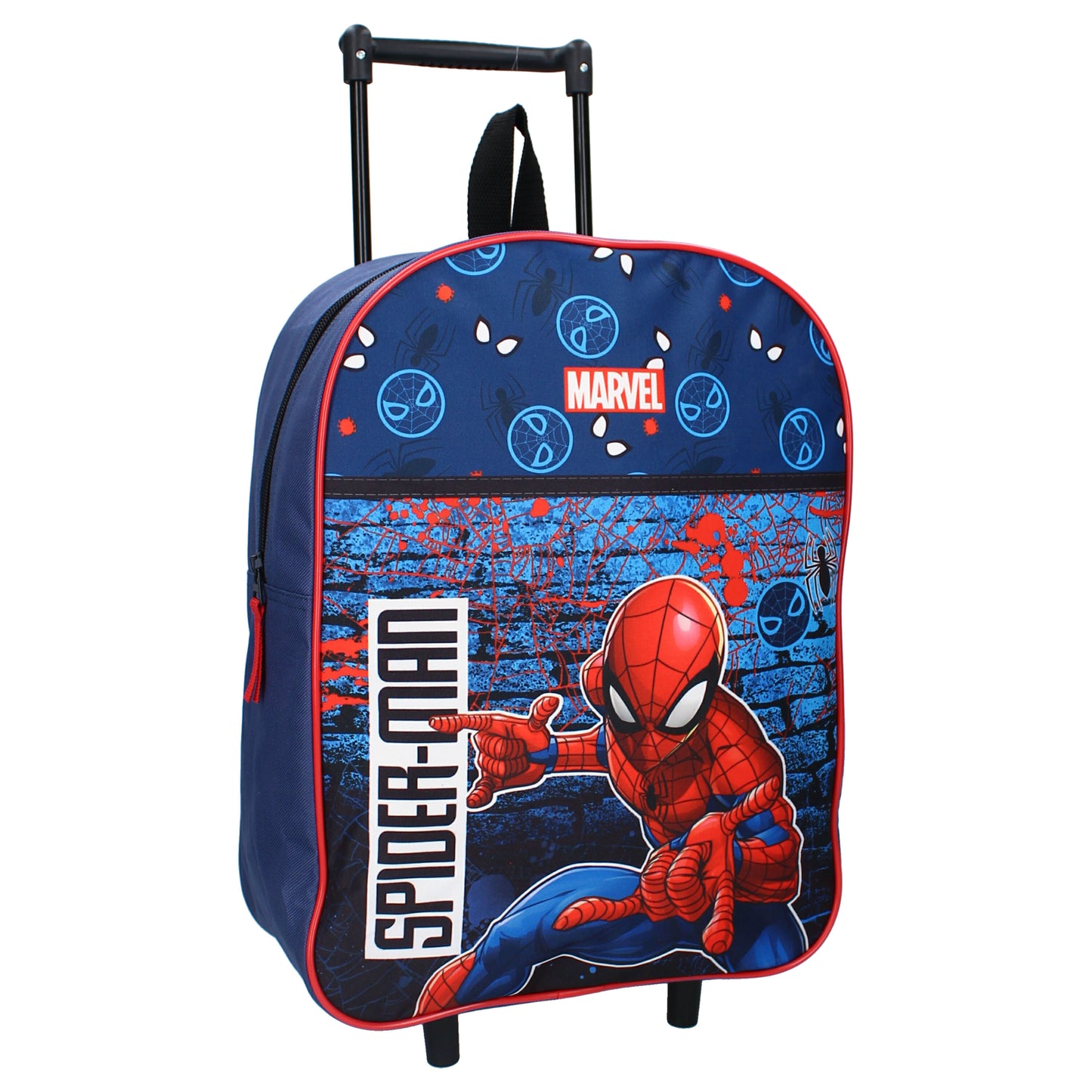 Spiderman Trolley 39x30 cm mit Teleskopgriff und großem Hauptfach für Kinder