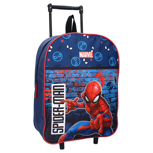 Spiderman Trolley 39x30 cm mit Teleskopgriff und großem Hauptfach für Kinder