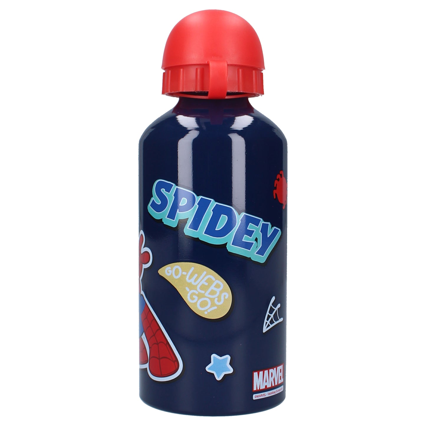 Spiderman Kinder Trinkflasche aus Aluminium 500 ml mit praktischem Verschluss und leichtem Design