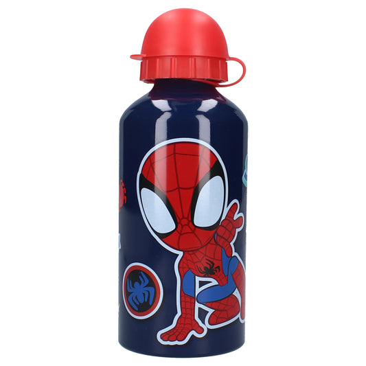 Spiderman Kinder Trinkflasche aus Aluminium 500 ml mit praktischem Verschluss und leichtem Design