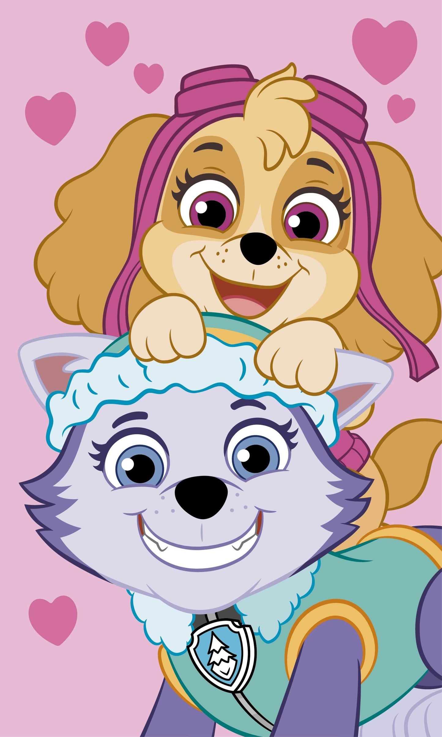 Paw Patrol Handtuch 100% Baumwolle, 30x50 cm, schnelltrocknend & bedruckt