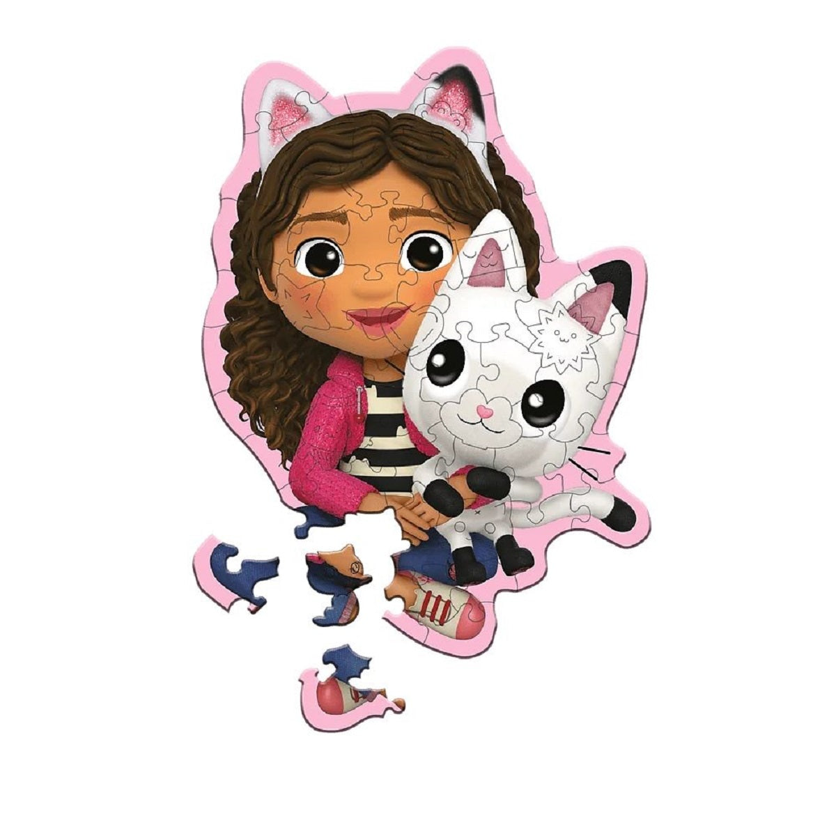 Gabby's Dollhouse 50-teiliges Holzpuzzle Perfekt für junge Puzzler und Fans der Serie