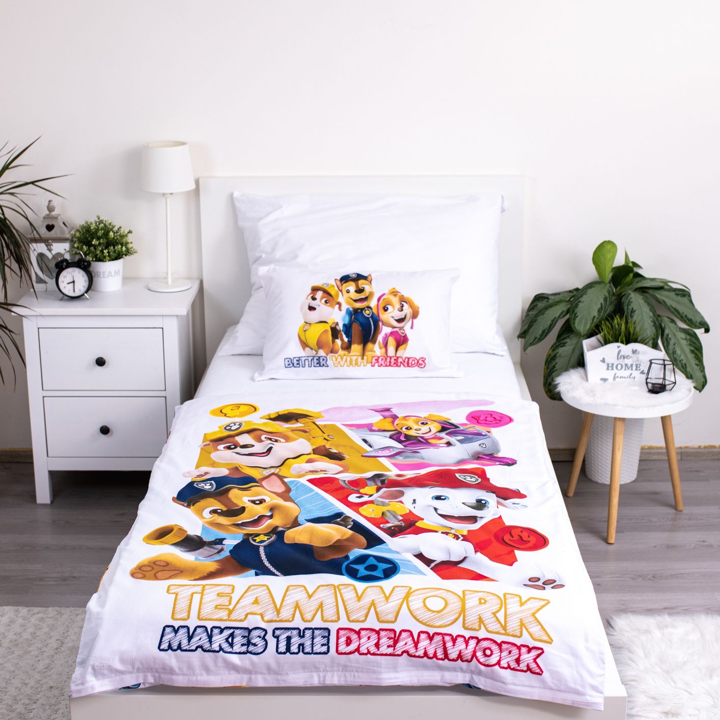 Paw Patrol Kinderbettwäsche – Bettbezug 100x135 cm & Kissenbezug 40x60 cm