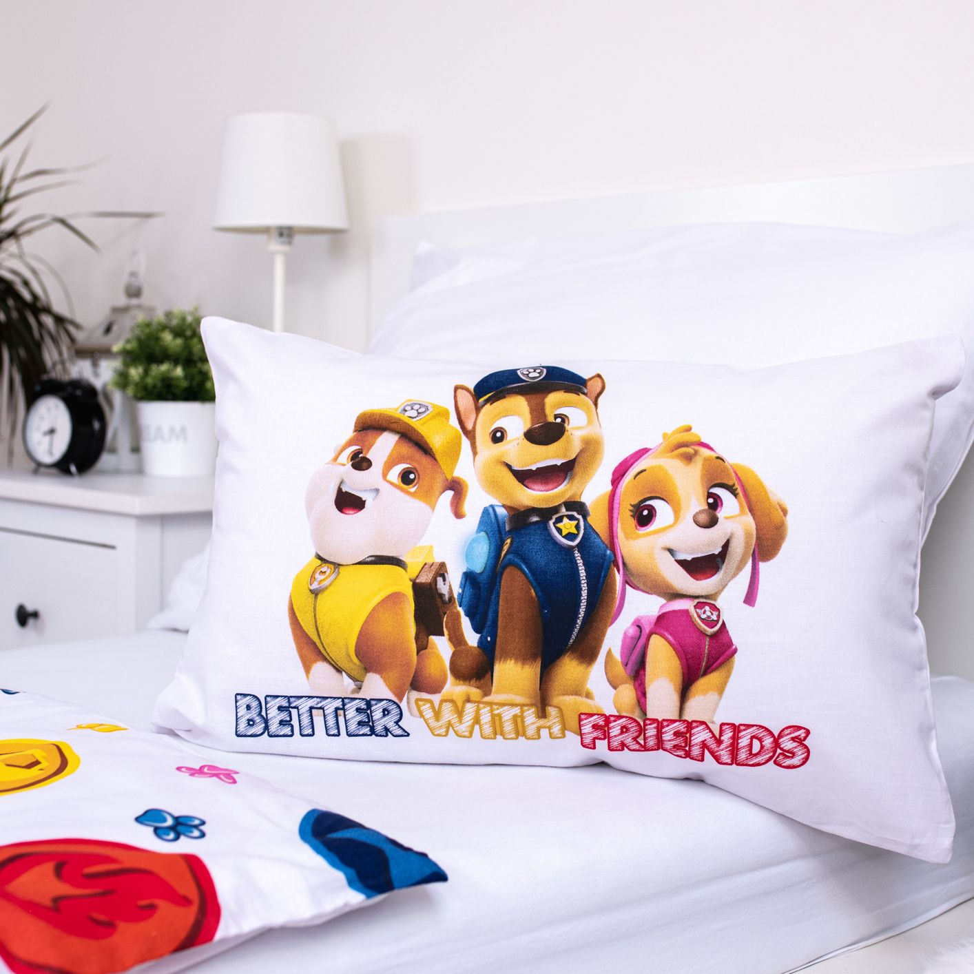 Paw Patrol Kinderbettwäsche – Bettbezug 100x135 cm & Kissenbezug 40x60 cm