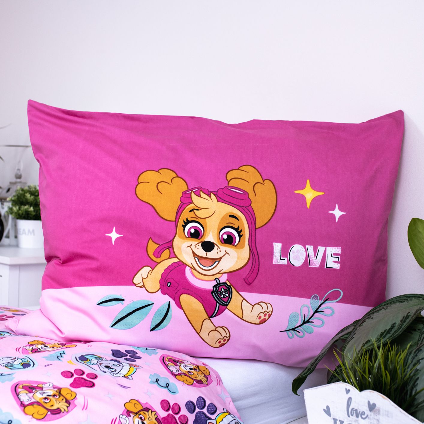 Paw Patrol Kuschelige Bettwäsche Polyester, 140x200 cm & 70x90 cm