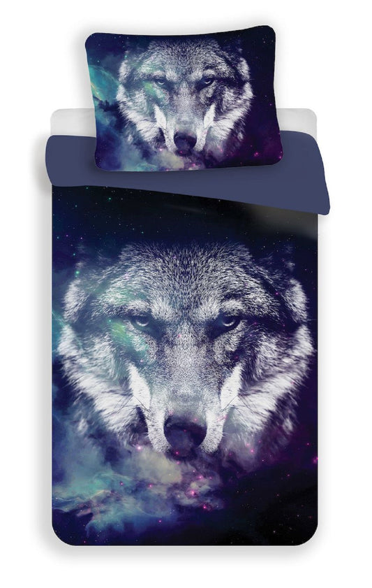 Blue Wolf Kuschelige Bettwäsche Polyester, 140x200 cm & 70x90 cm