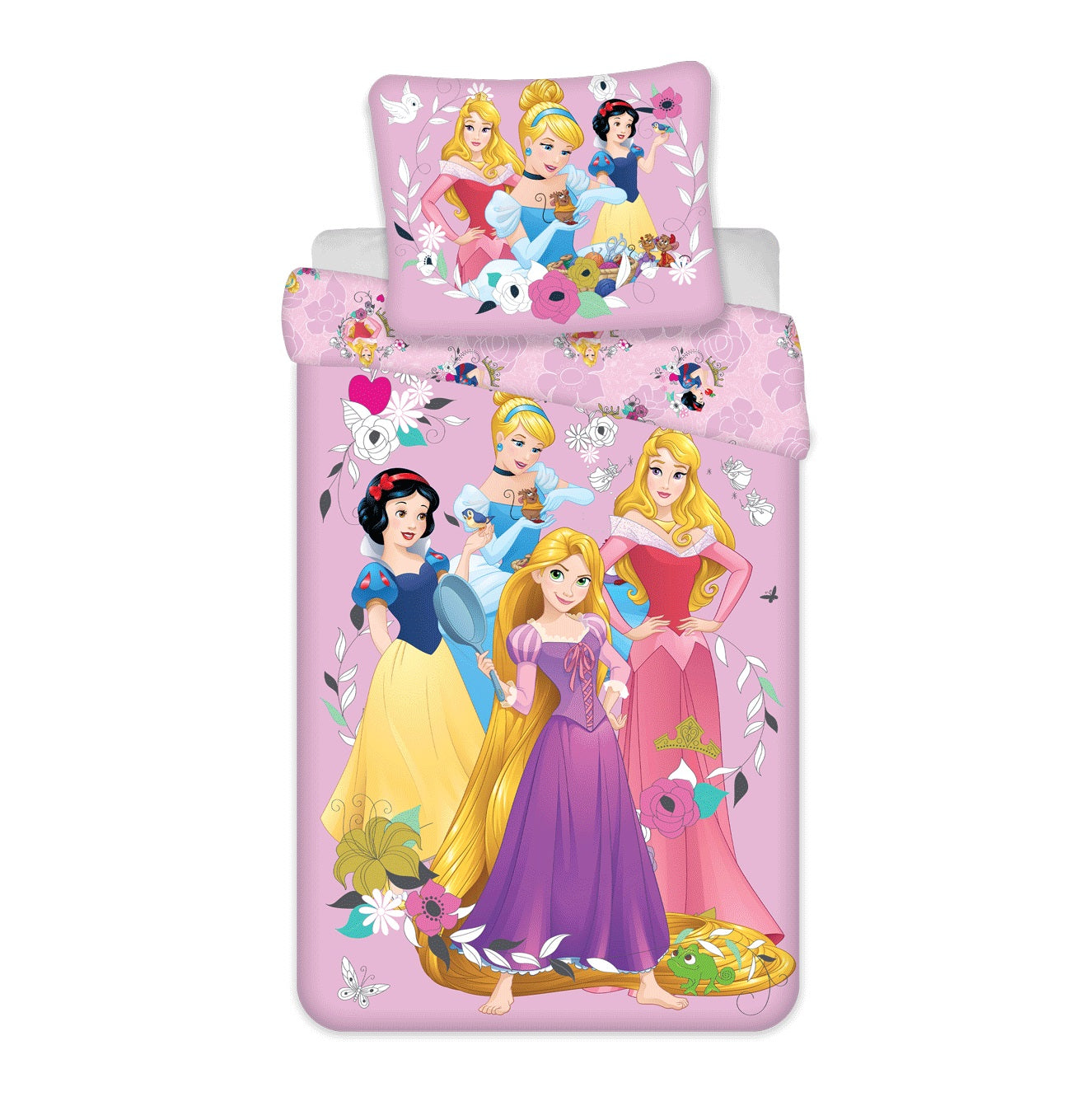Disney Prinzessinnen Design Kuschelige Bettwäsche Baumwolle, 140x200 cm & 70x90 cm