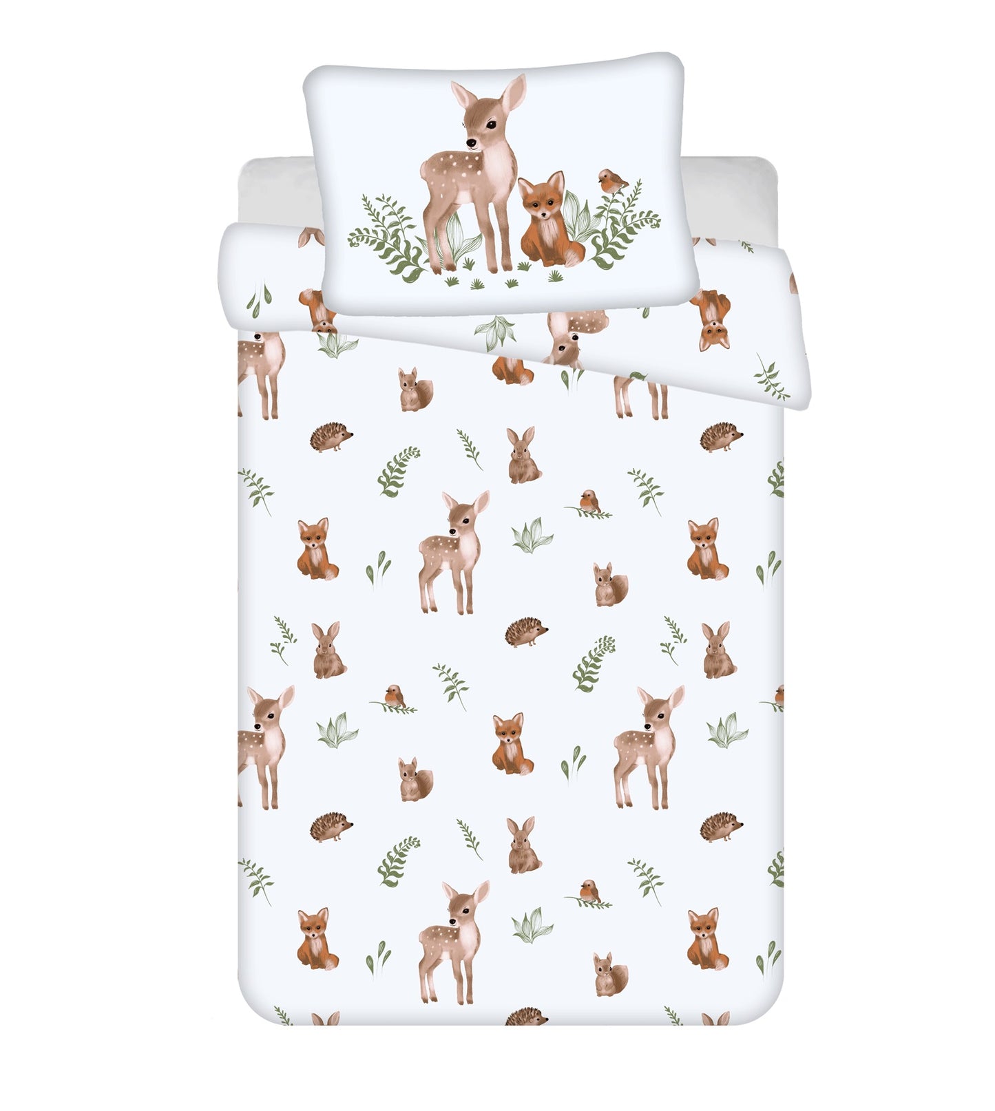 Weiche Kinderbettwäsche aus Baumwolle – 100x135 cm Bettbezug & 40x60 cm Kissenbezug
