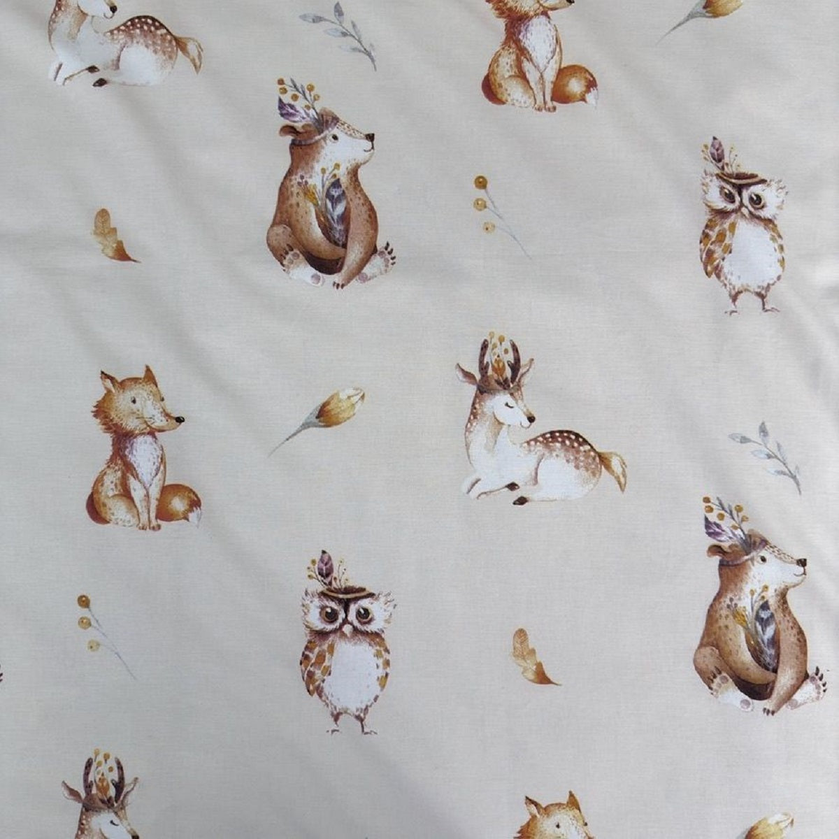 Animals Woodland Kinderbettwäsche – Bettbezug 100x135 cm & Kissenbezug 40x60 cm