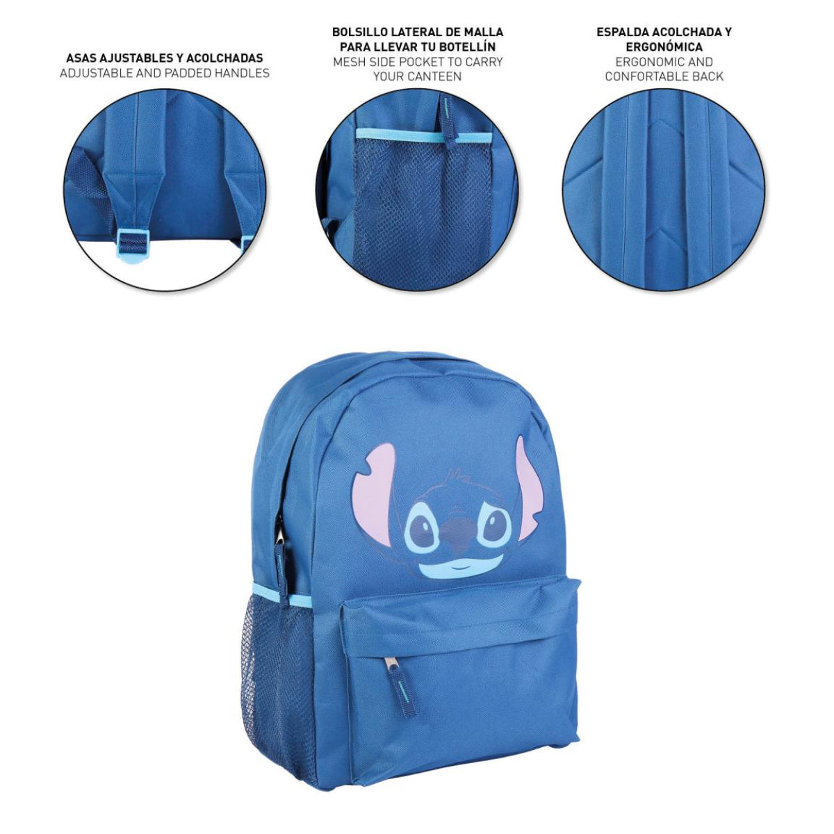 Disney Stitch Rucksack Kinder Freizeitrucksack Schule – Cartoon Tasche aus Robuste Polyester