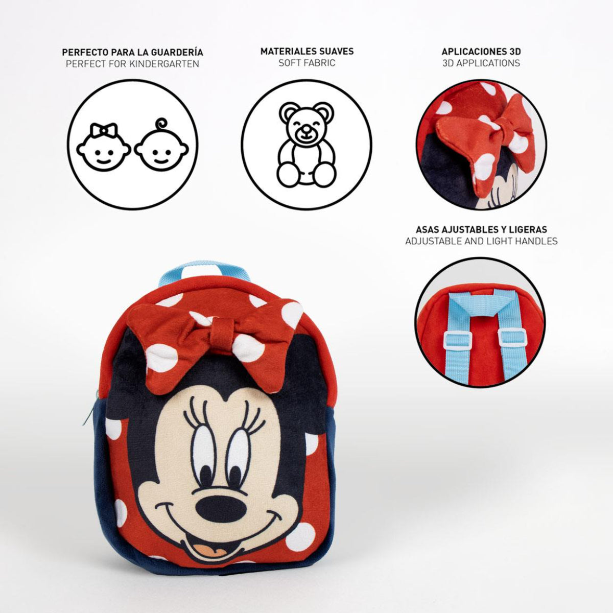 Disney Minnie Mouse Rucksack für Kinder – Freizeitrucksack & Kinderrucksack für Schule & Ausflüge
