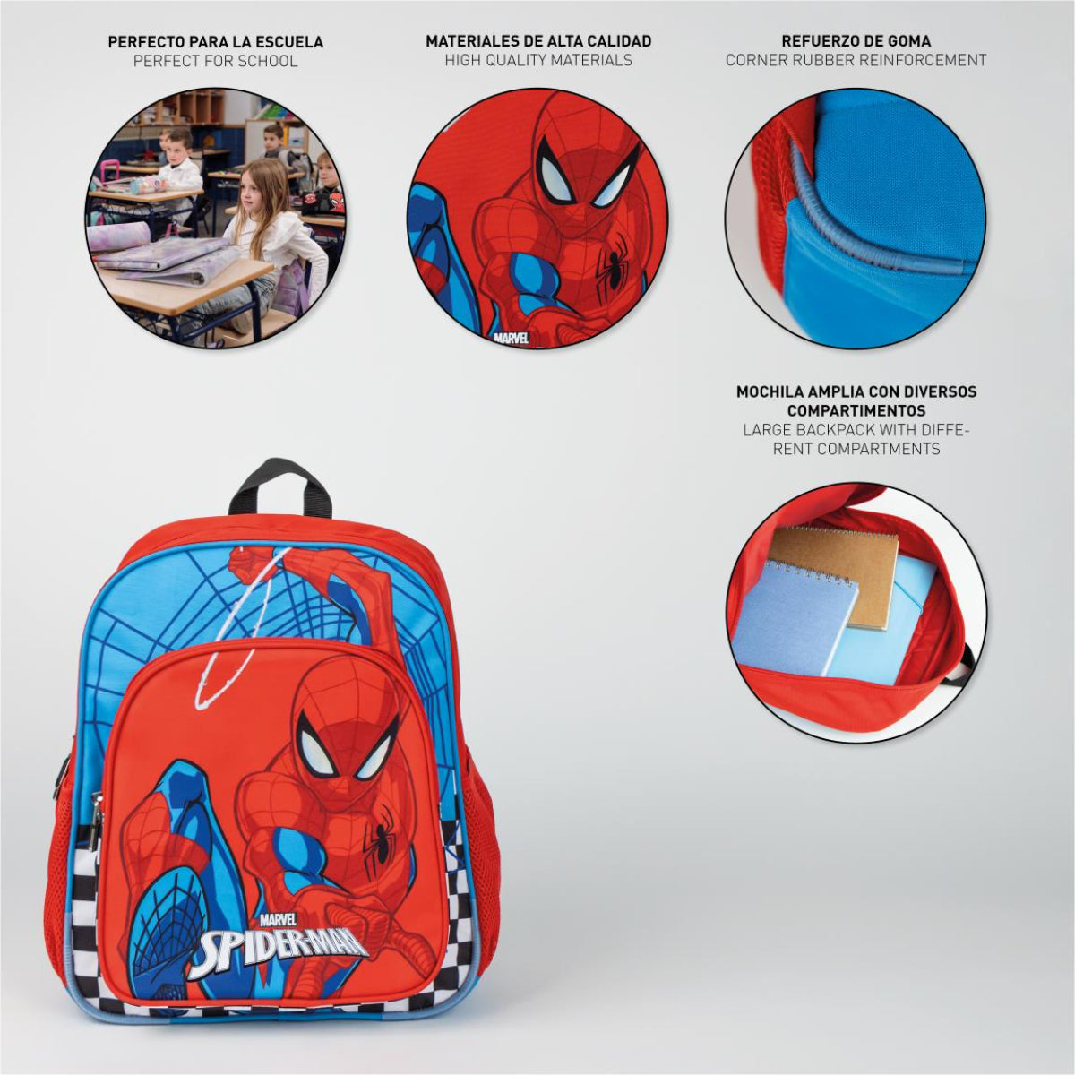 Spiderman Rucksack für Kinder – Freizeitrucksack & Kinderrucksack für Schule & Ausflüge