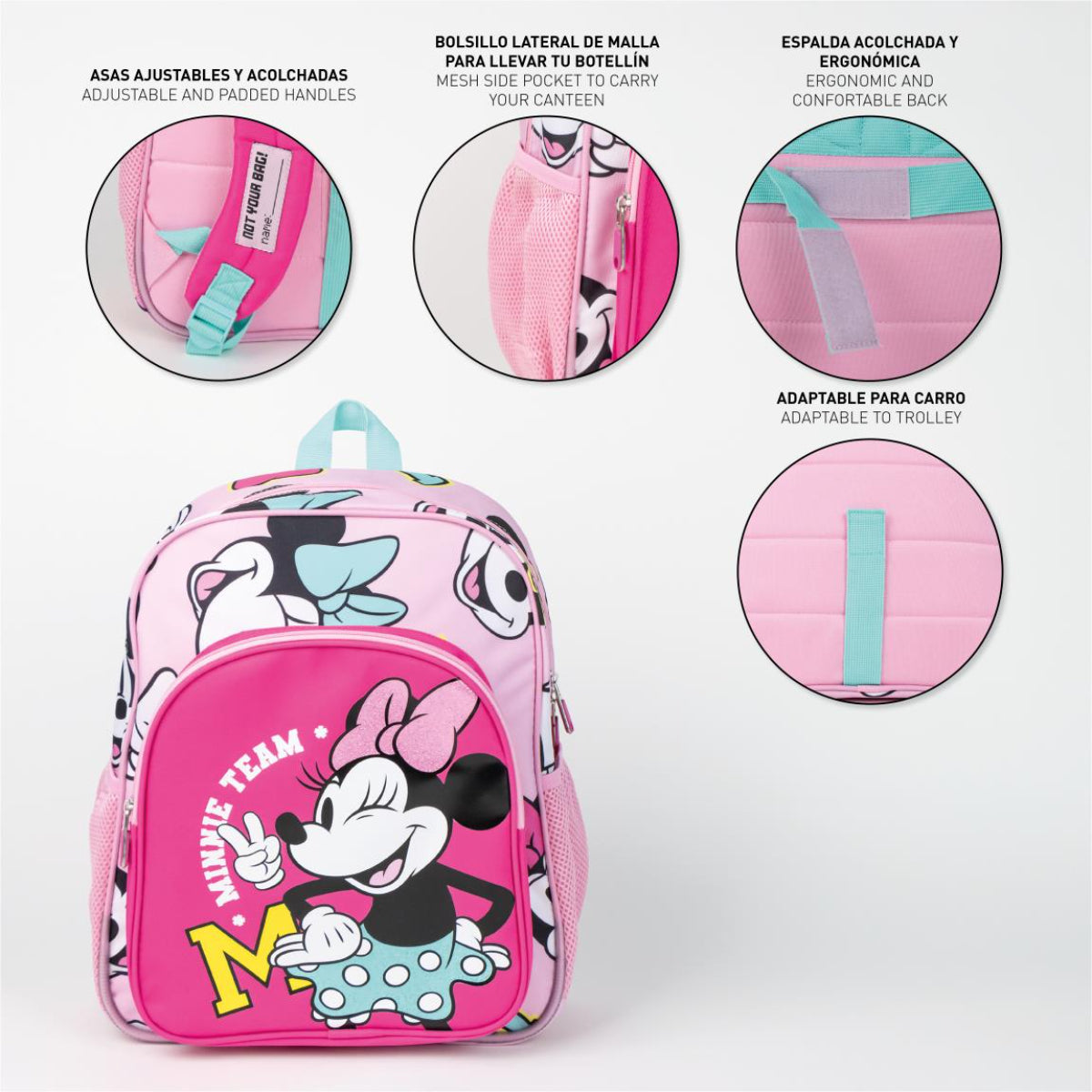 Disney Minnie Rucksack für Kinder – Freizeitrucksack & Kinderrucksack für Schule & Ausflüge