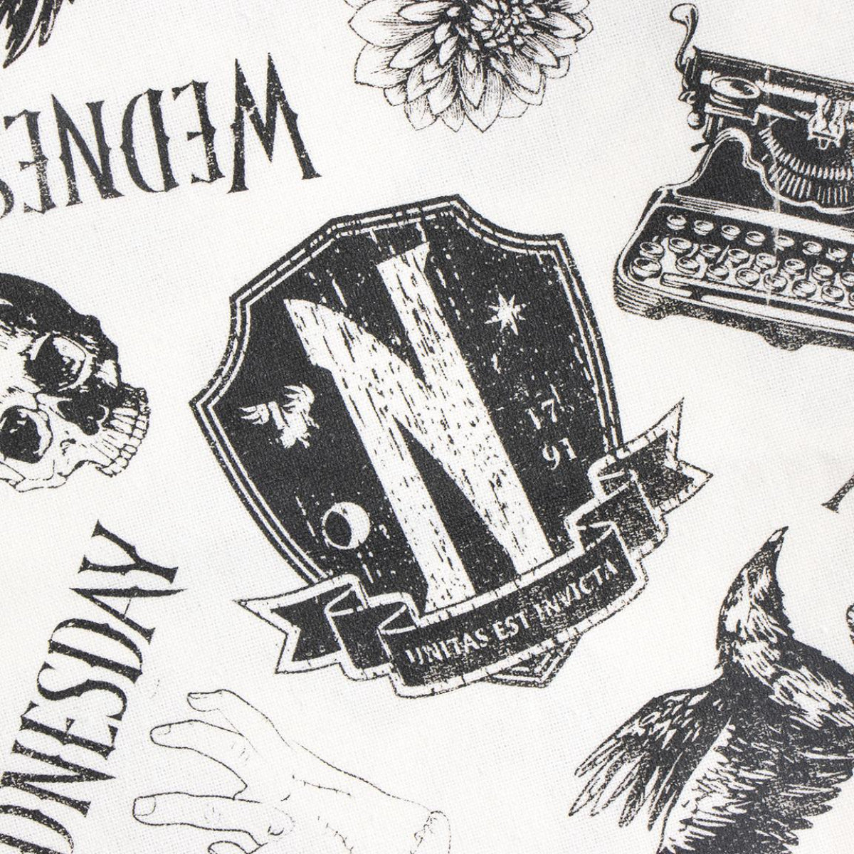 Wednesday Stofftragetasche Wiederverwendbare Einkaufstasche Stoffbeutel Shopper