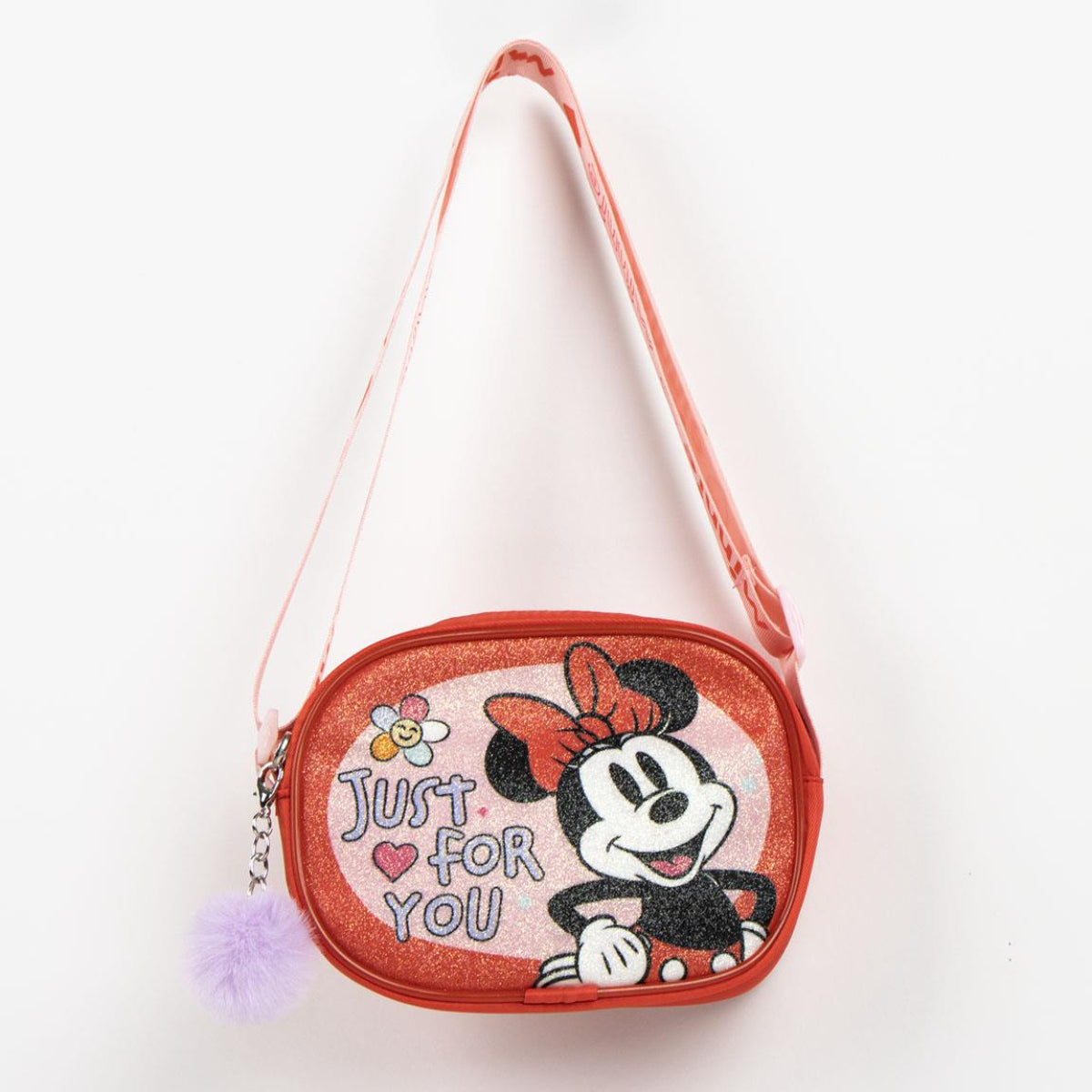 Disney Minnie Schultertasche Kleine Umhängetasche 14,5×10,5×4 cm für Mädchen