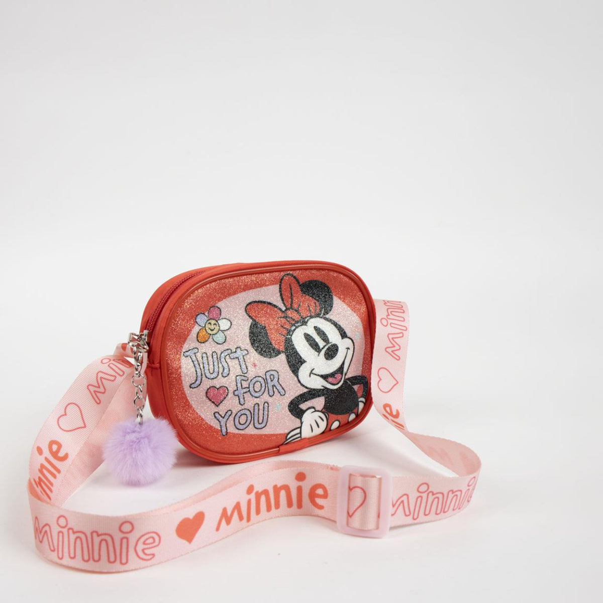 Disney Minnie Schultertasche Kleine Umhängetasche 14,5×10,5×4 cm für Mädchen