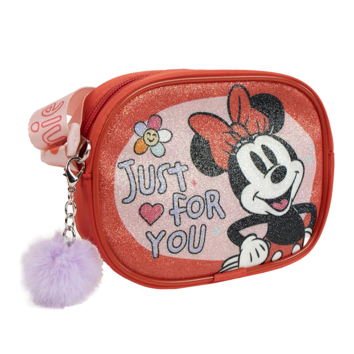 Disney Minnie Schultertasche Kleine Umhängetasche 14,5×10,5×4 cm für Mädchen