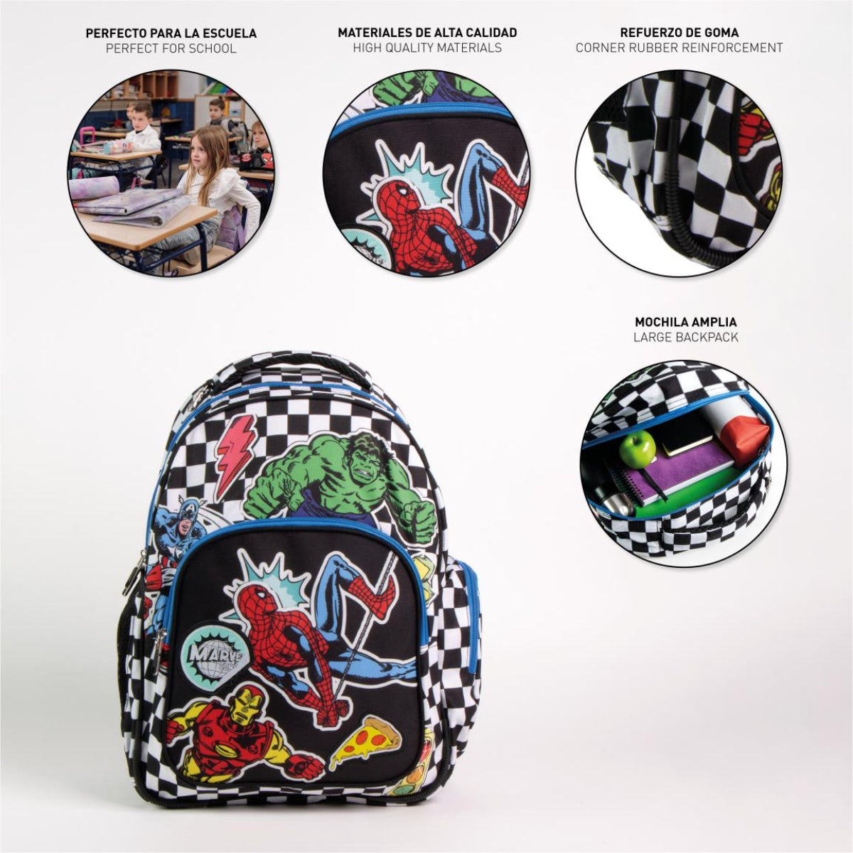 Avengers Rucksack für Kinder – Freizeitrucksack & Kinderrucksack für Schule & Ausflüge