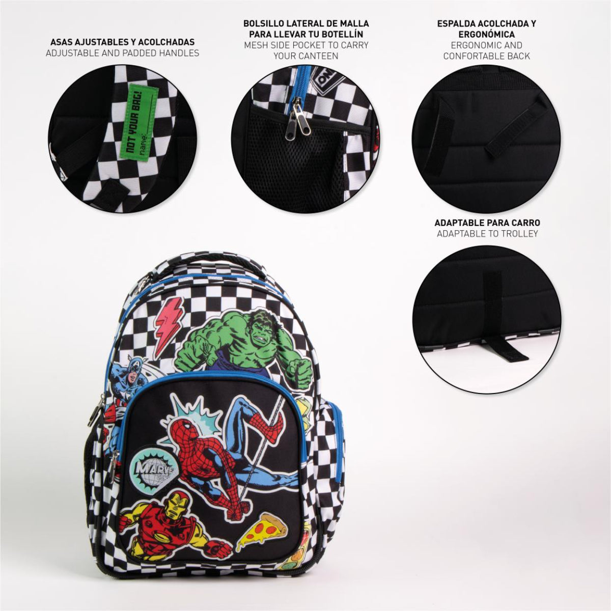 Avengers Rucksack für Kinder – Freizeitrucksack & Kinderrucksack für Schule & Ausflüge