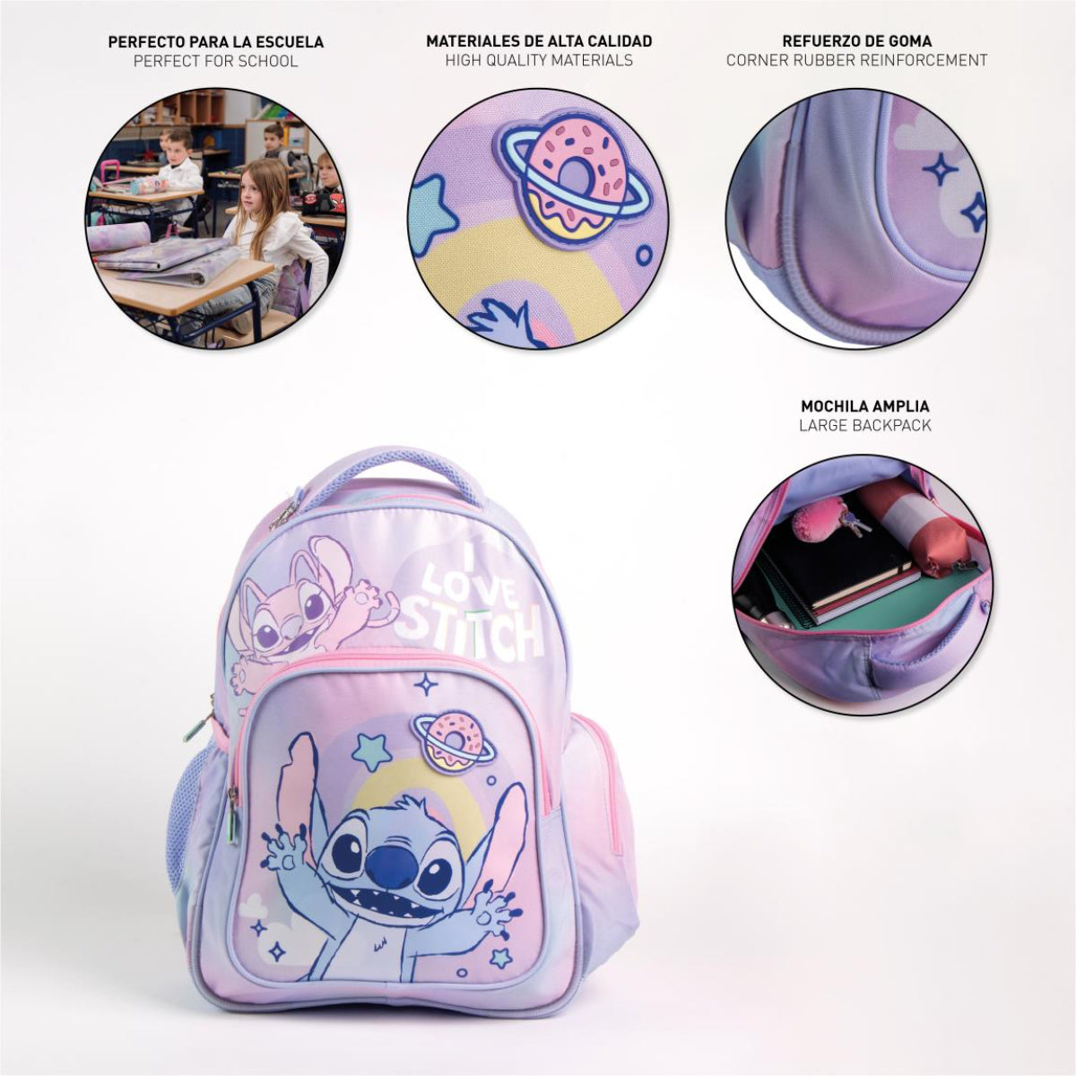 Lilo & Stitch Rucksack für Kinder Freizeitrucksack & Kinderrucksack für Schule & Ausflüge