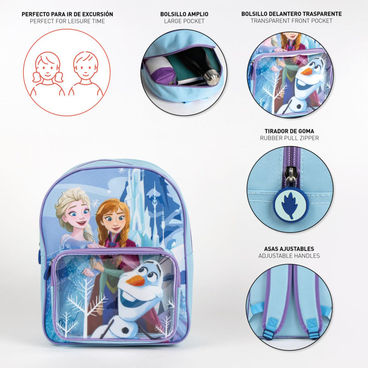 Disney Frozen Kinder Rucksack für Kindergarten Freizeit Ausflug und Alltag