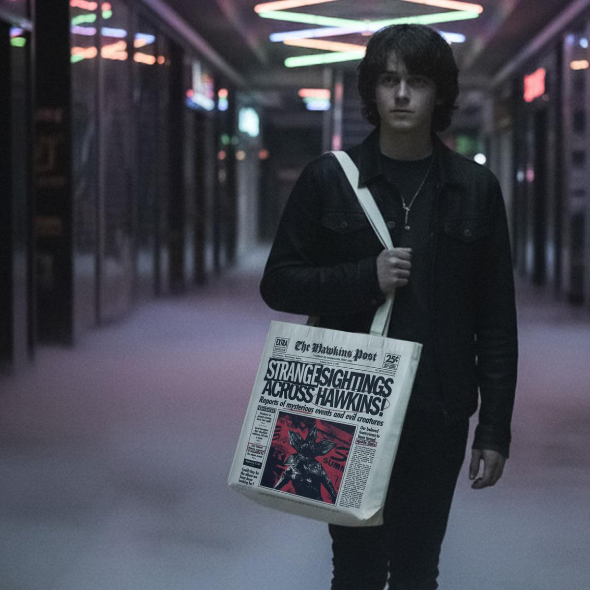 Stranger Things Shopping Bag Tragetasche Stofftasche Einkaufstasche Polyester Baumwolle