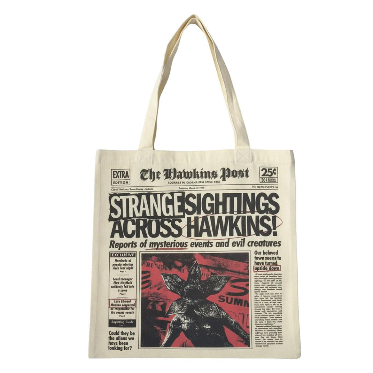 Stranger Things Shopping Bag Tragetasche Stofftasche Einkaufstasche Polyester Baumwolle
