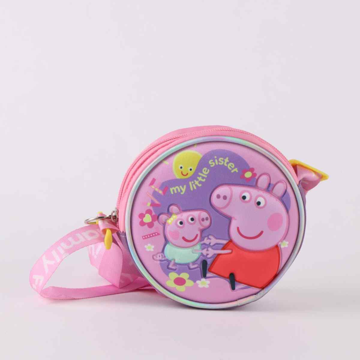 Peppa Pig Kinder Schultertasche 3D Design für Kleinigkeiten