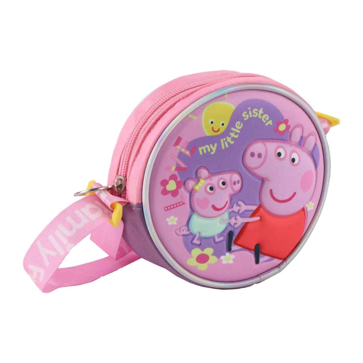 Peppa Pig Kinder Schultertasche 3D Design für Kleinigkeiten