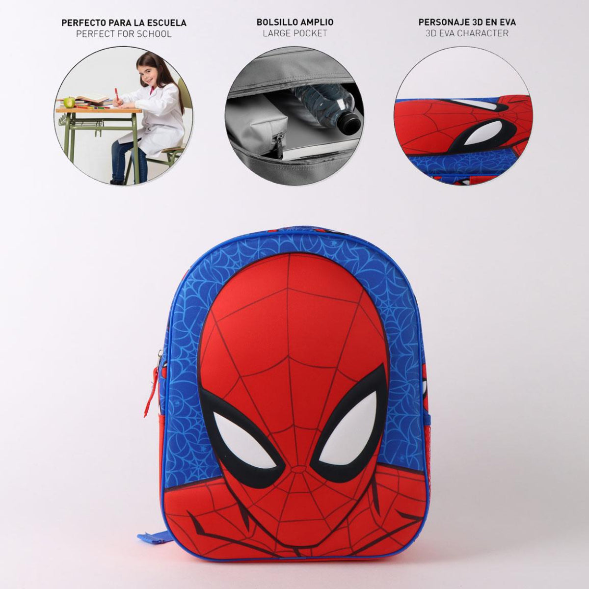 Spiderman 3D Kinderrucksack für Kleinkinder leichter Rucksack für Schule und Ausflüge