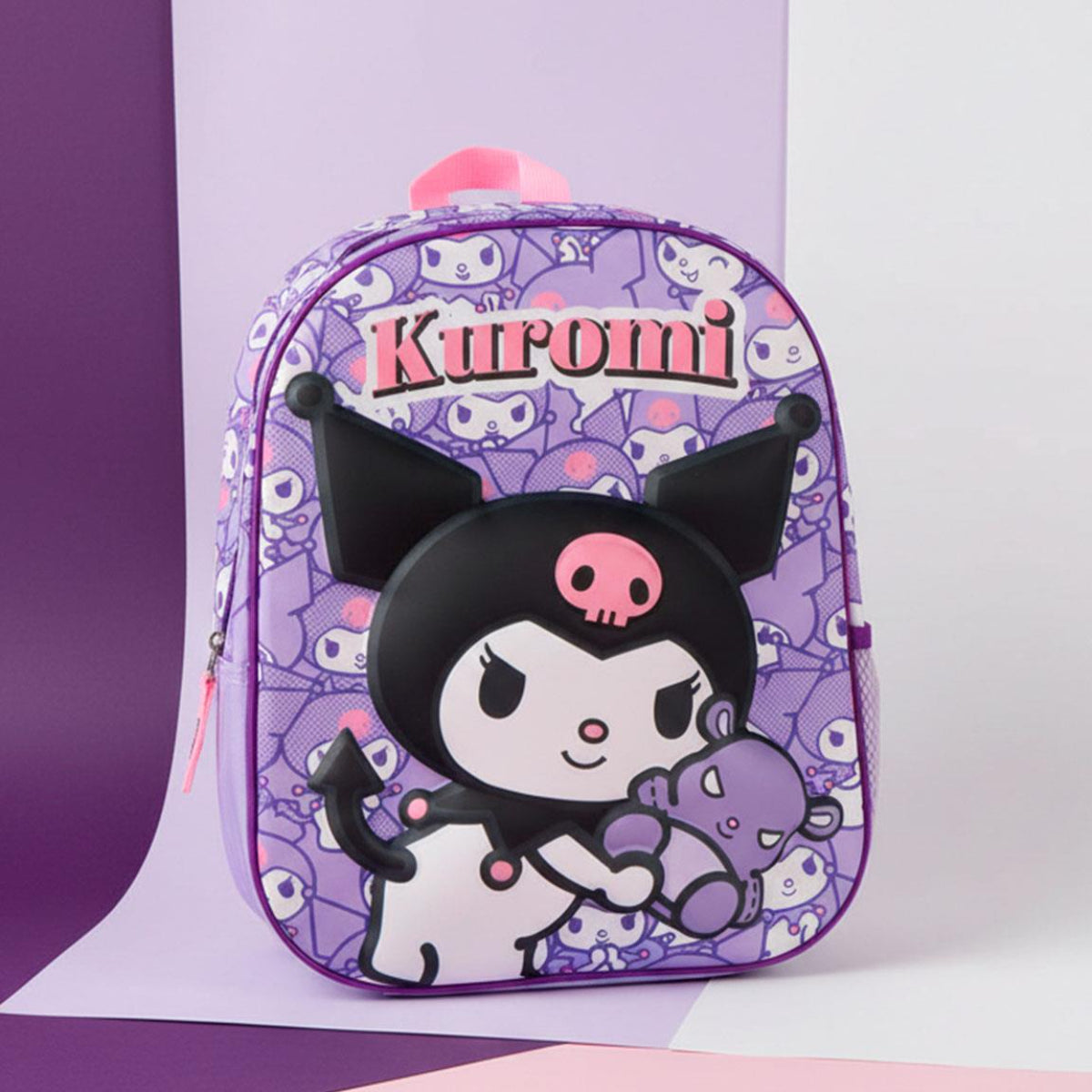 Sanrio Kuromi 3D Kinderrucksack für Kleinkinder leichter Rucksack für Alltag und Ausflüge