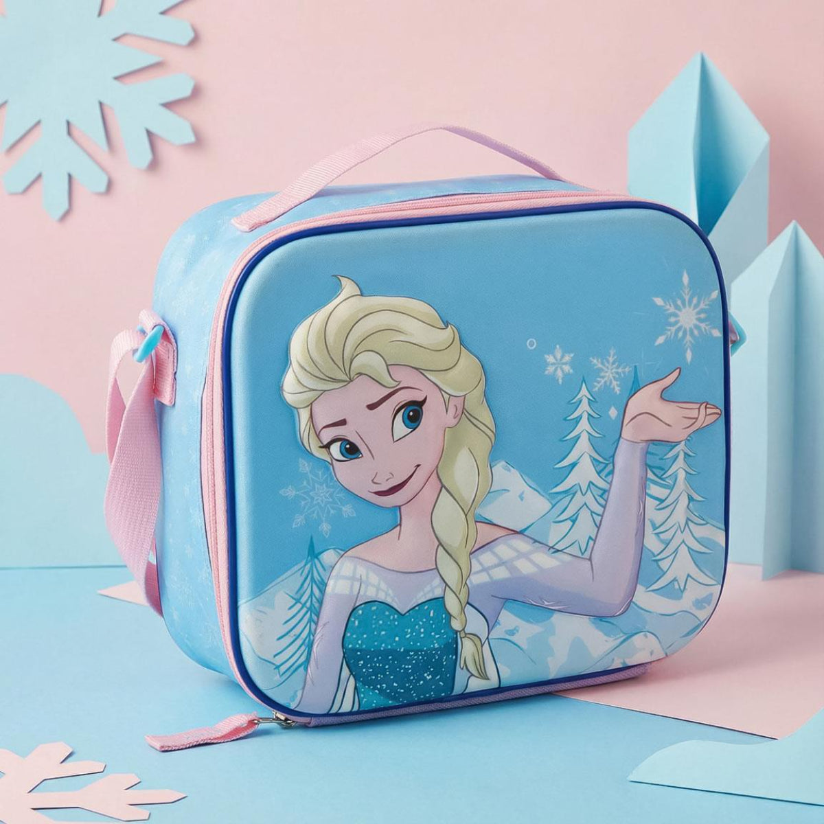 Disney Frozen 3D Isoliertasche Kinder 25 × 21,5 × 7 cm Lunchbag Brottasche für Schule und Ausflüge