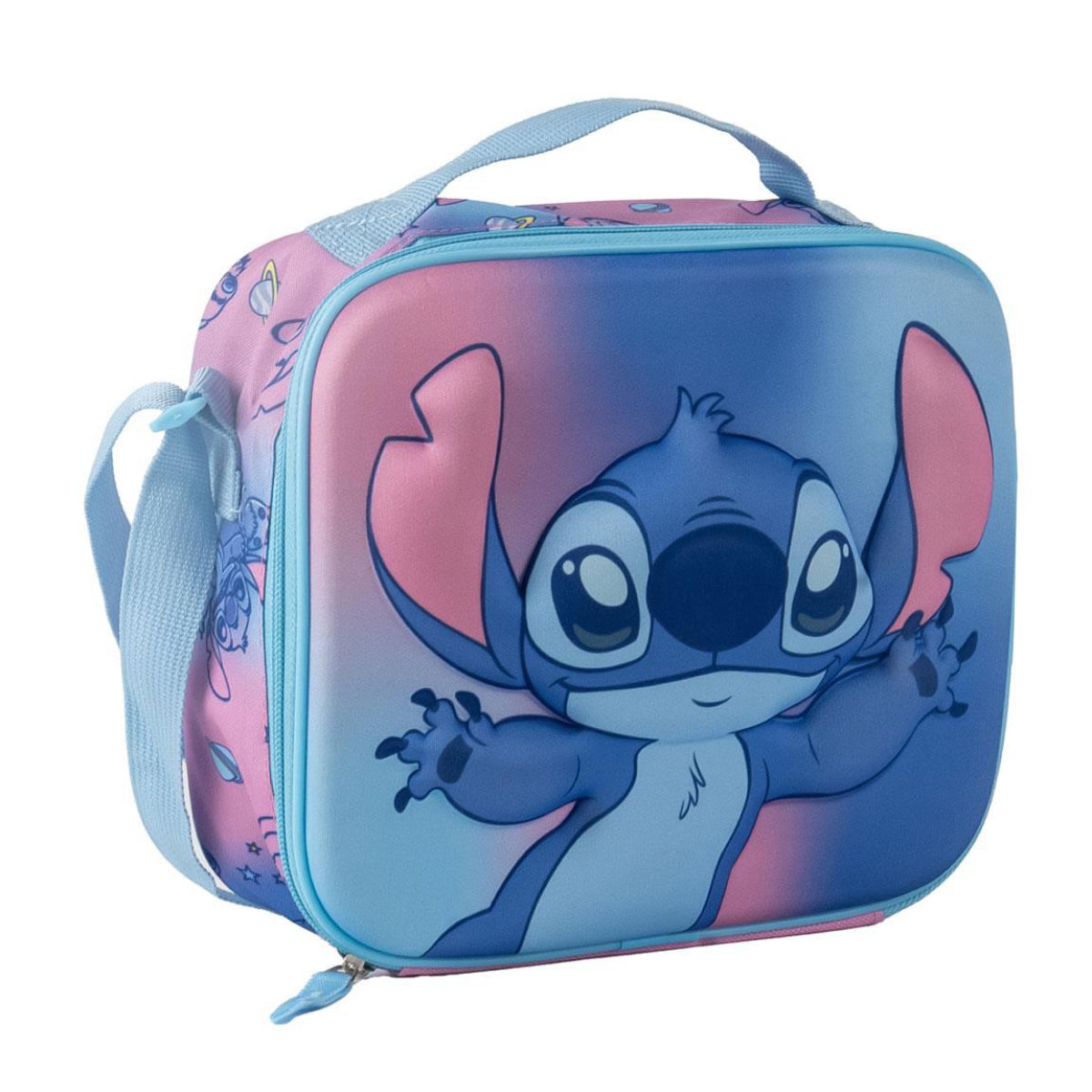 Disney Stitch 3D Isoliertasche Kinder 25 × 21,5 × 7 cm Lunchbag Brottasche für Schule und Ausflüge