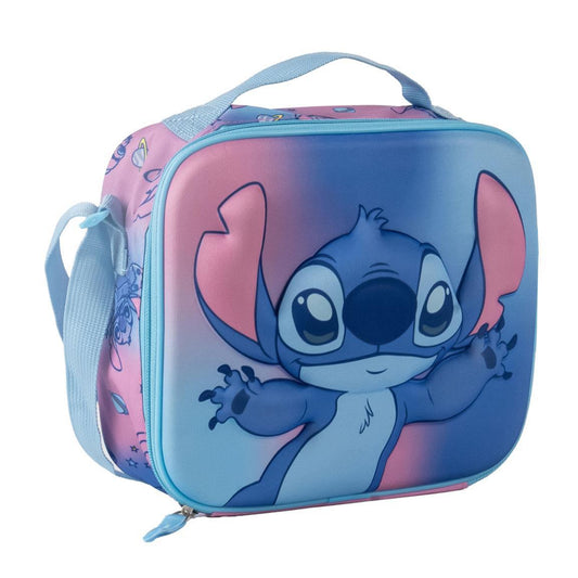 Disney Stitch 3D Isoliertasche Kinder 25 × 21,5 × 7 cm Lunchbag Brottasche für Schule und Ausflüge