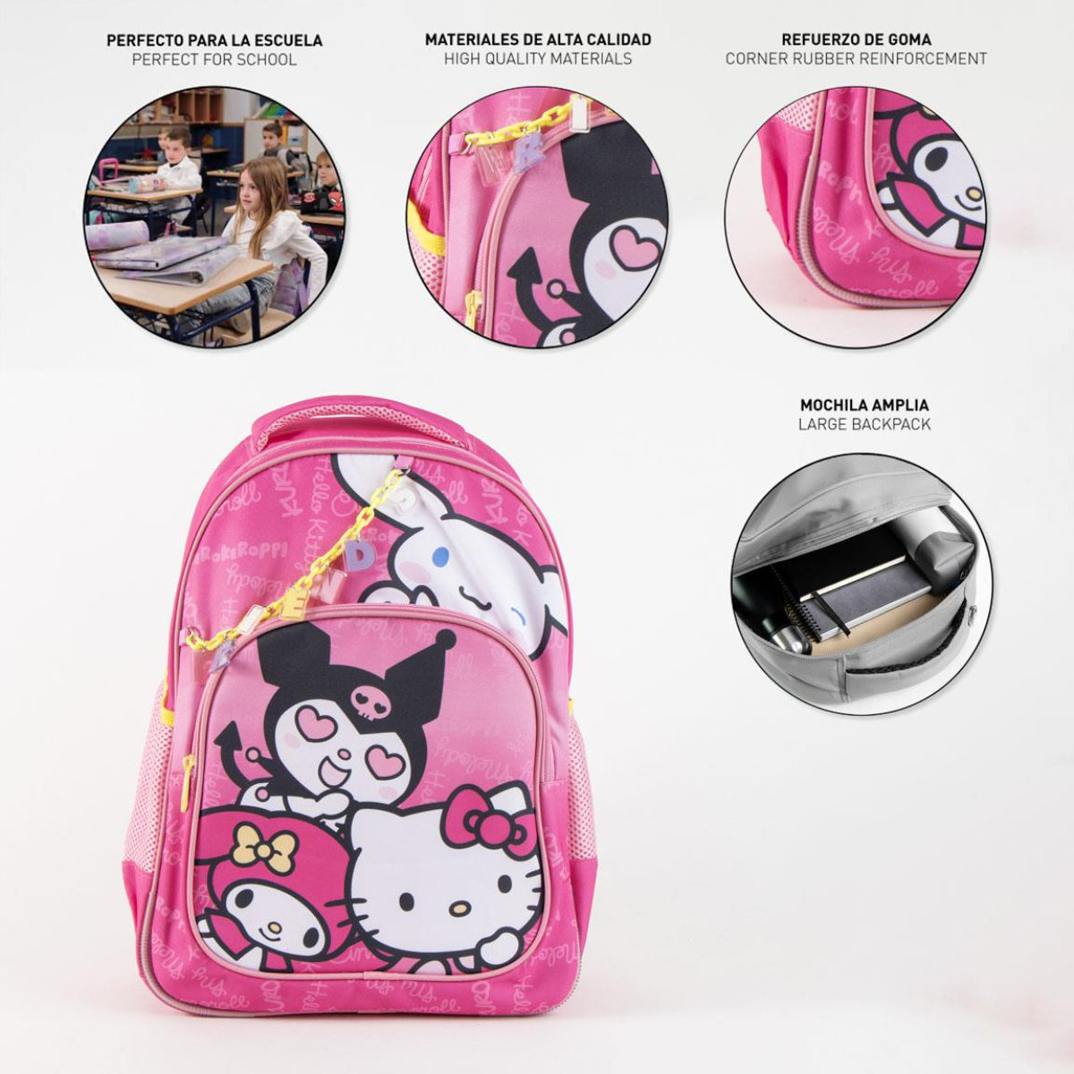 Hello Kitty Kinder Rucksack mittel für Schulweg Ausflug und Alltag