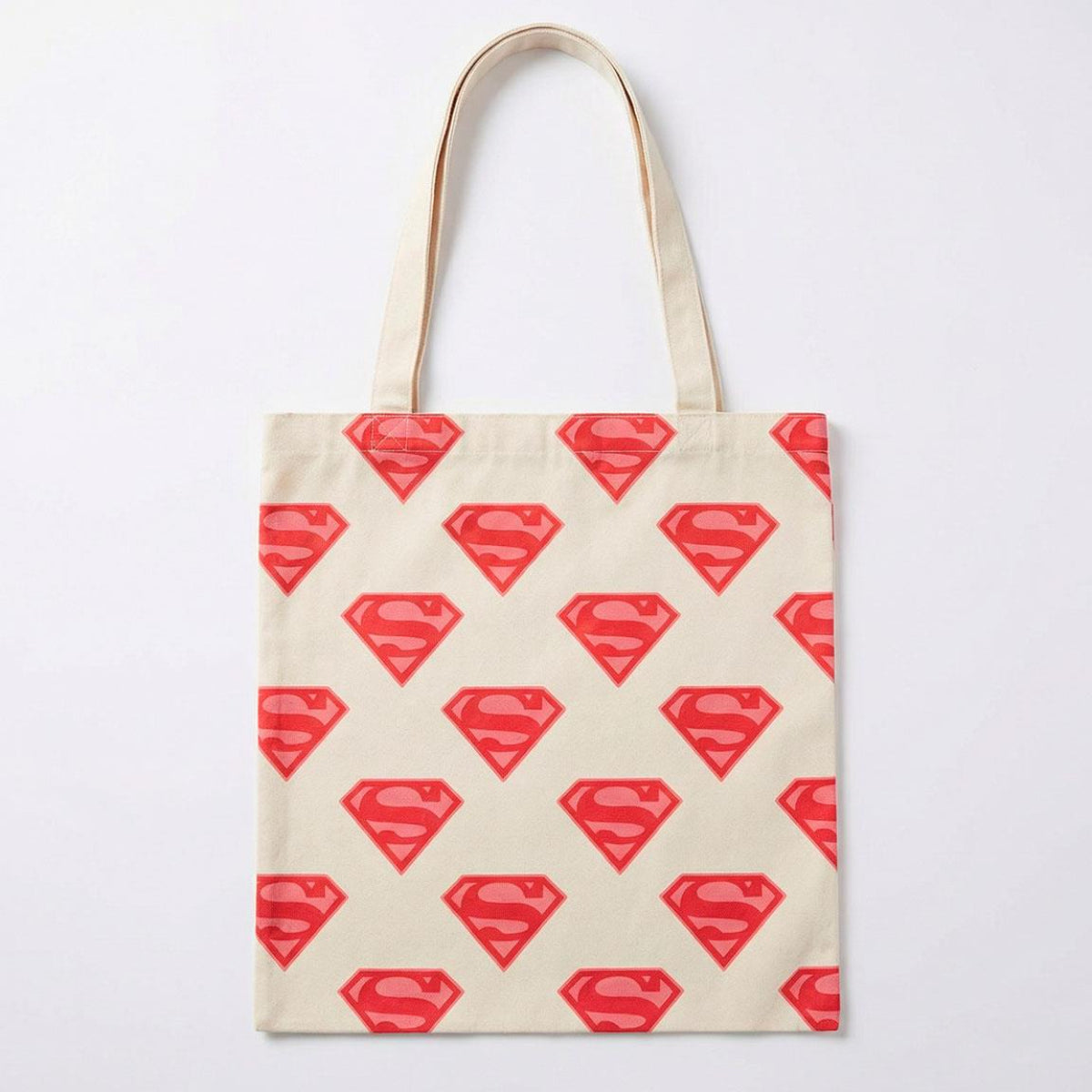 Superman Supergirl Einkaufstasche Tragetasche Stofftasche aus Polyester Baumwolle für Alltag und Shopping