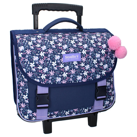 Studio V Flower Bomb Schulrucksack Trolley Kinder Mädchen Schultasche mit Rollen 17 Liter